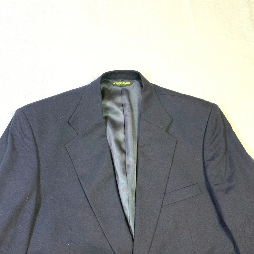 Sturbridge Classics Men's Wool Blazer USA Made‎ Navy Sport Coat 46R